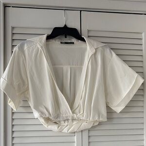 White Zara Women's Top